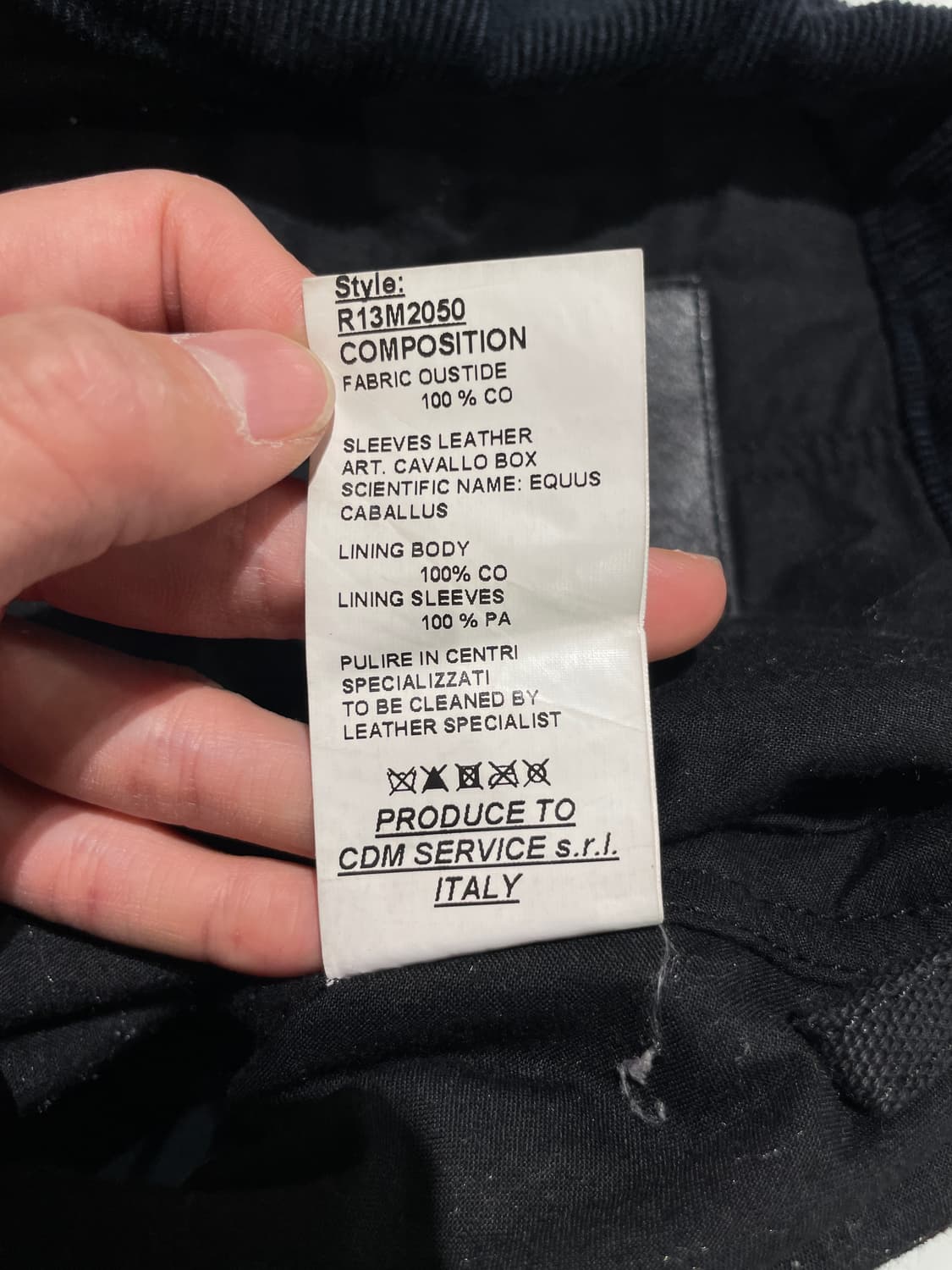 r13 블랙 멀티플 플랩 포켓 레더 슬리브 자켓 상품이미지9