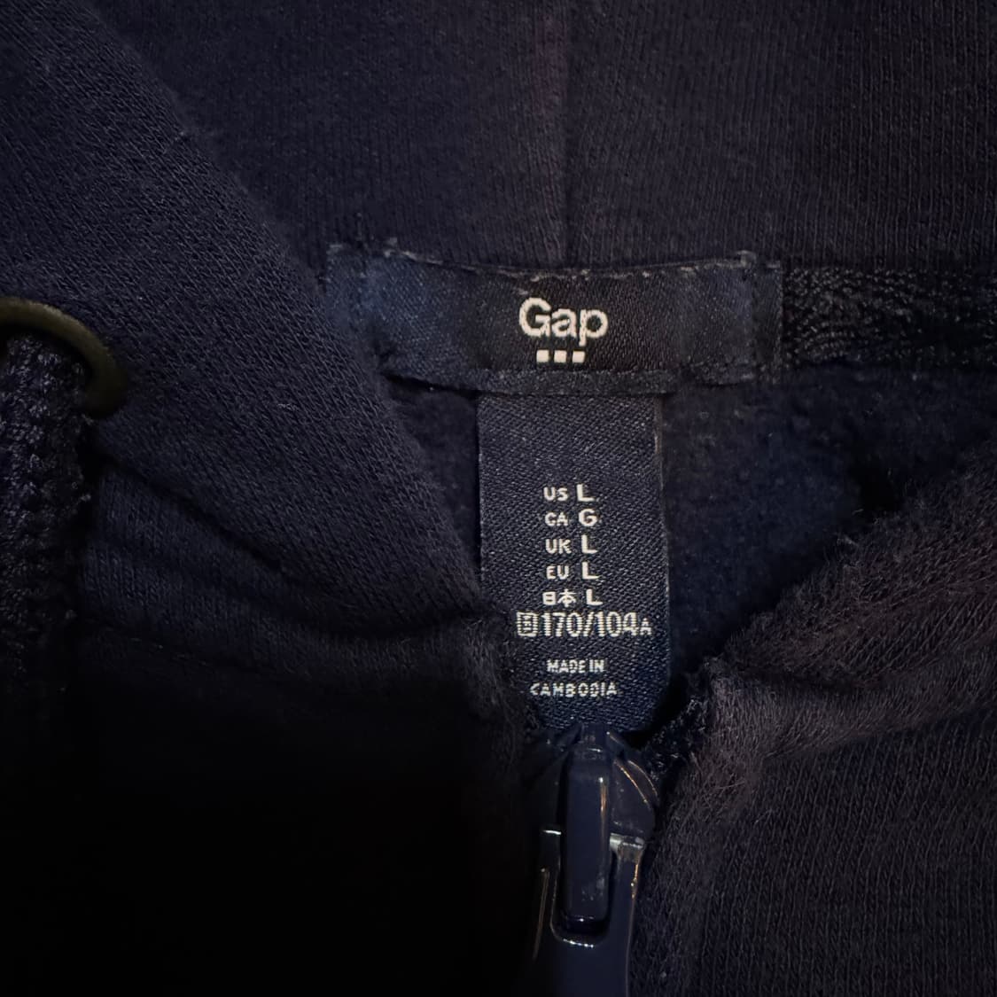 갭 네이비 후드집업 L 상품이미지3