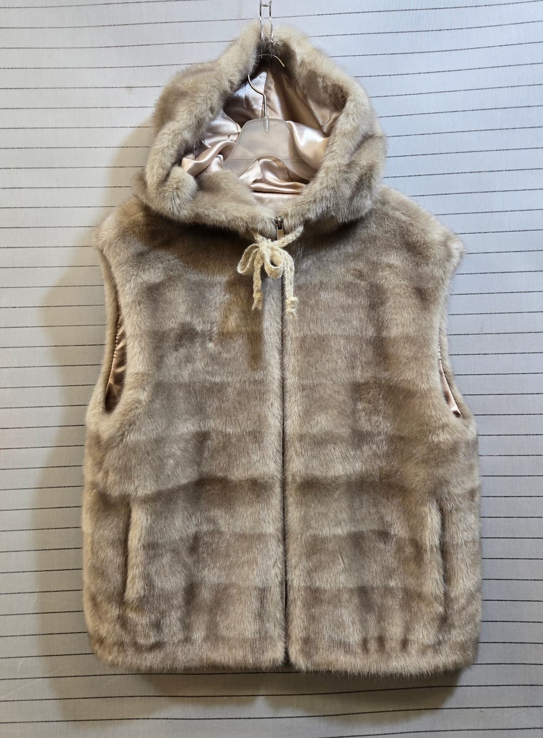 페이크퍼 후드베스트 상품이미지1