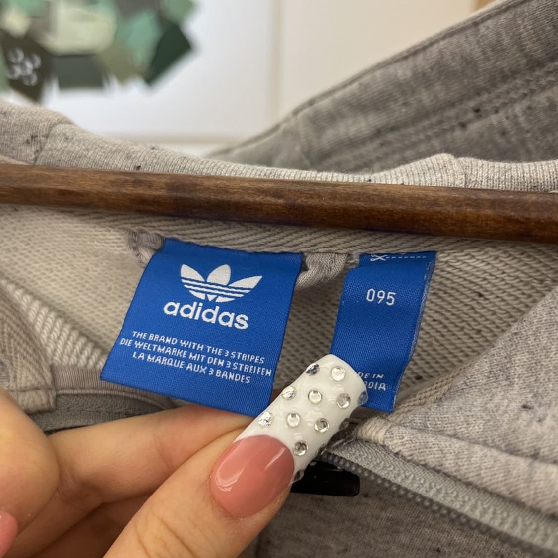 아디다스 빈티지 레트로 00s 아방핏 세미크롭 후드집업 95 C10148 상품이미지5