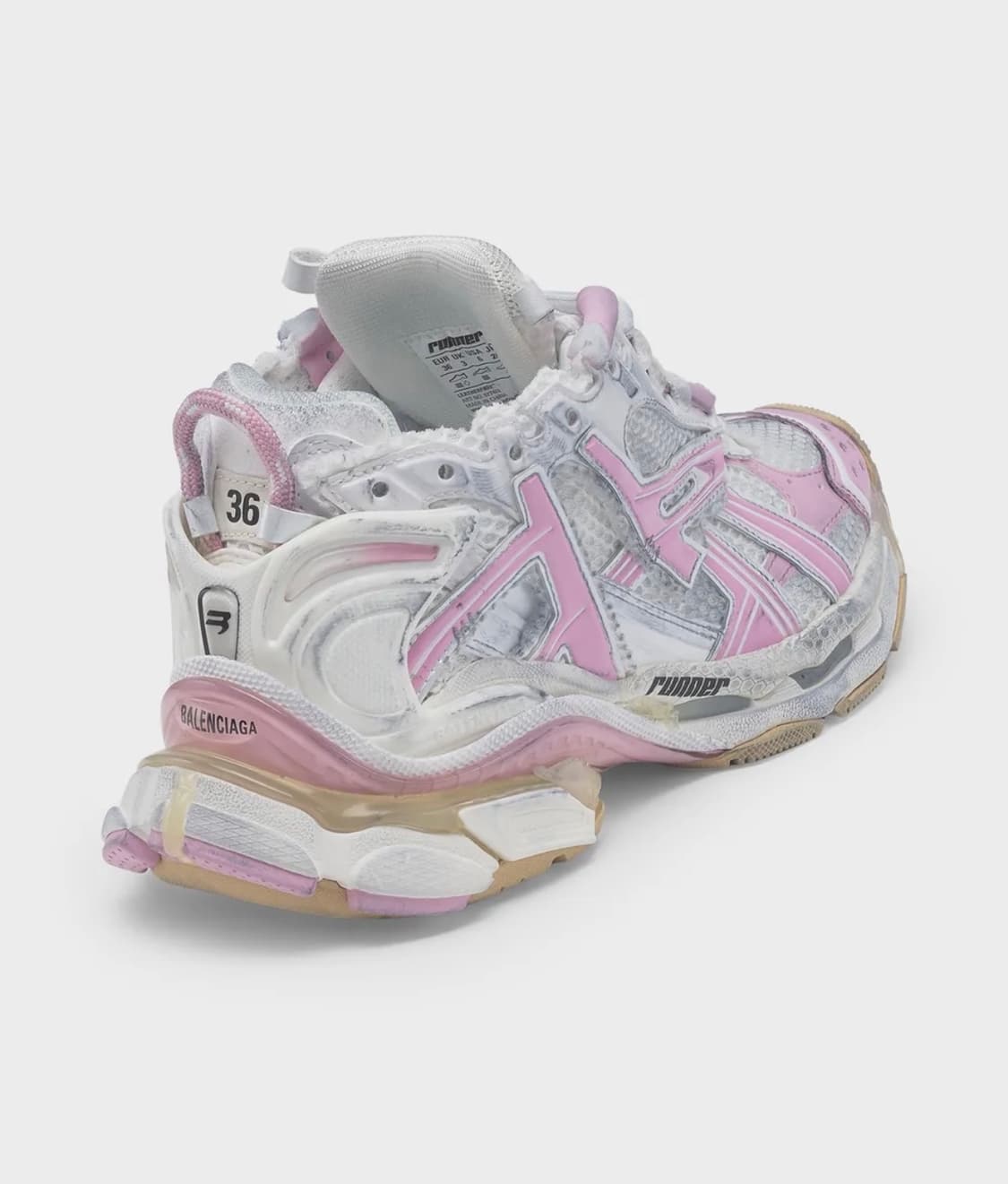 발렌시아가 러너 화이트 핑크 36 상품이미지5
