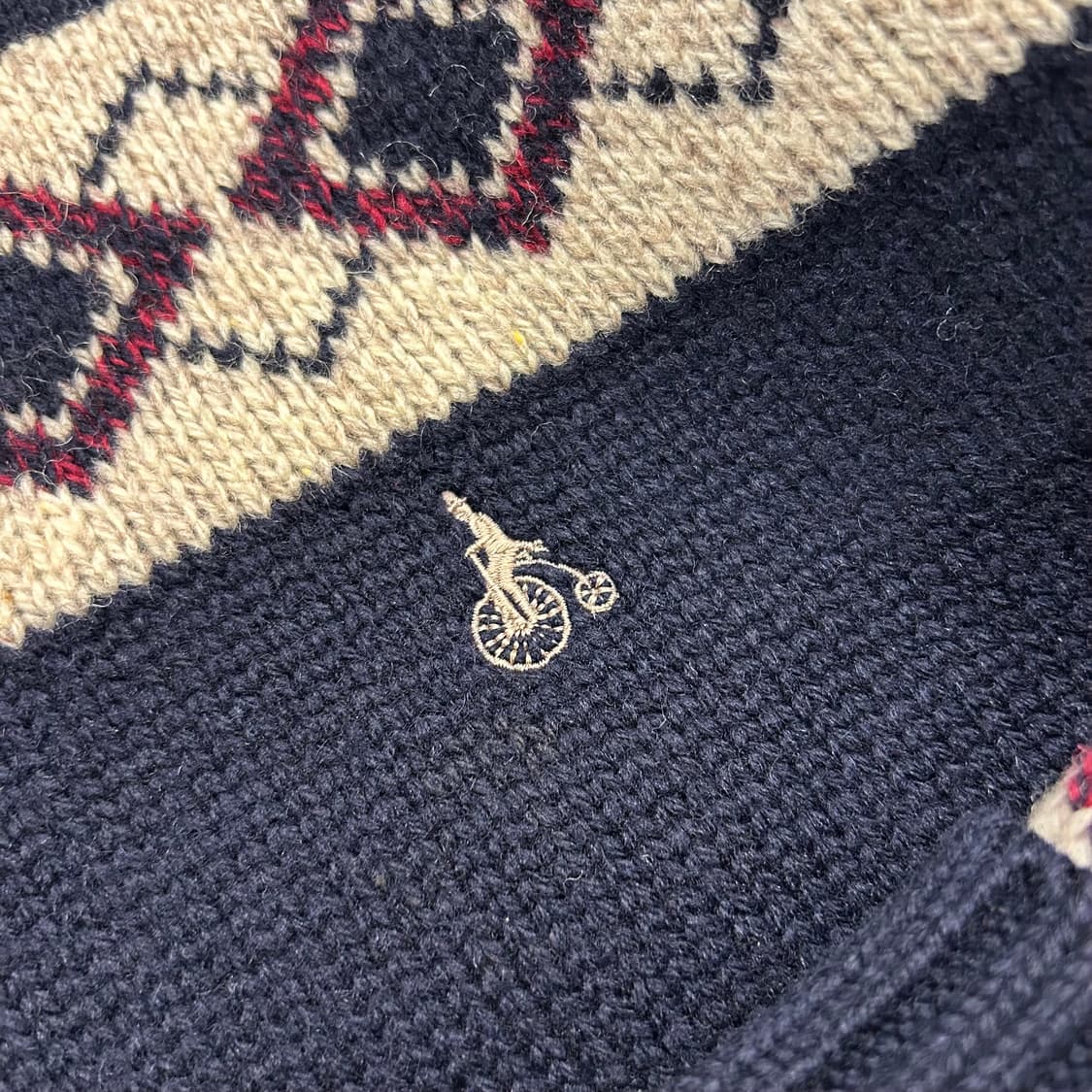 [105] 빈폴 울 아가일 반집업 버튼 니트 상품이미지3