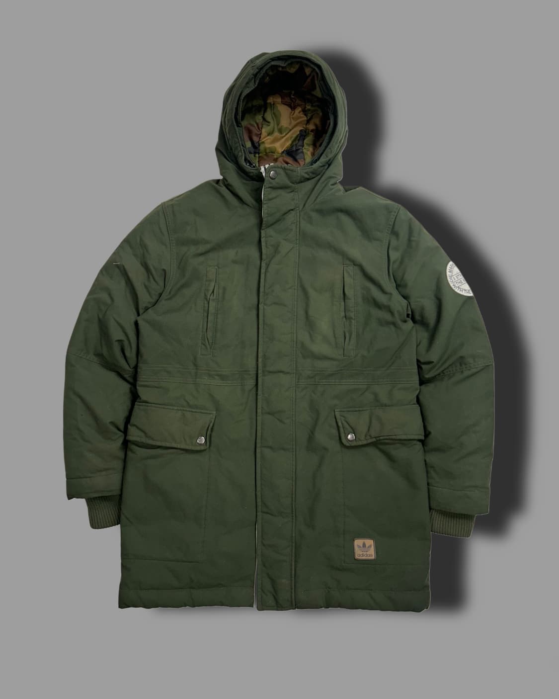 아디다스 카키 올리브 다운 파카 100 상품이미지4