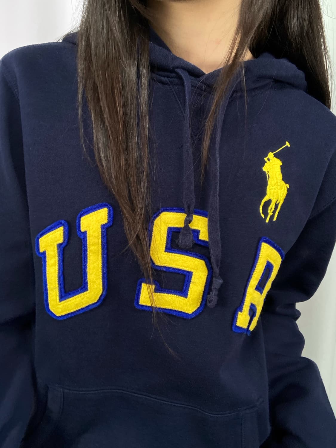 폴로 USA 빅로고 네이비 후드티 상품이미지1