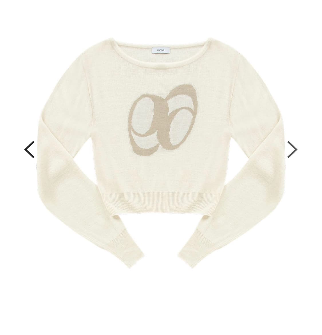 애즈온 보트넥 니트 아이보리 상품이미지1