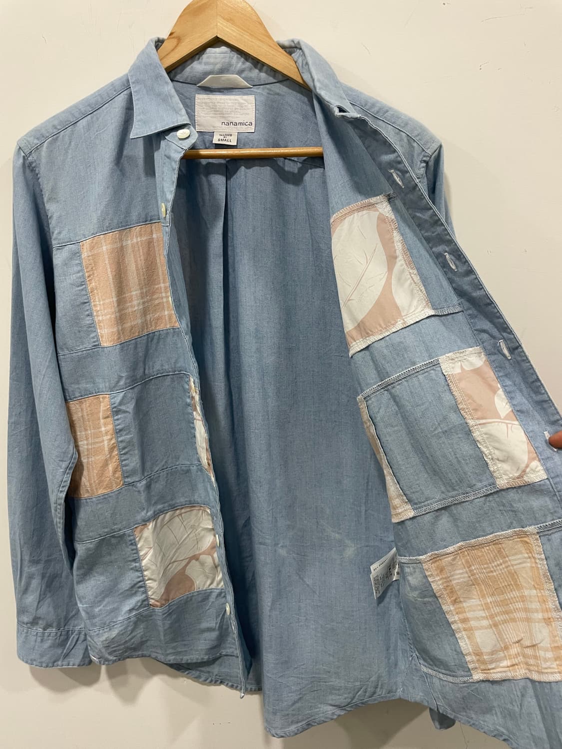 nanamica 나나미카 샴브레이 패치워크 긴팔셔츠 상품이미지6