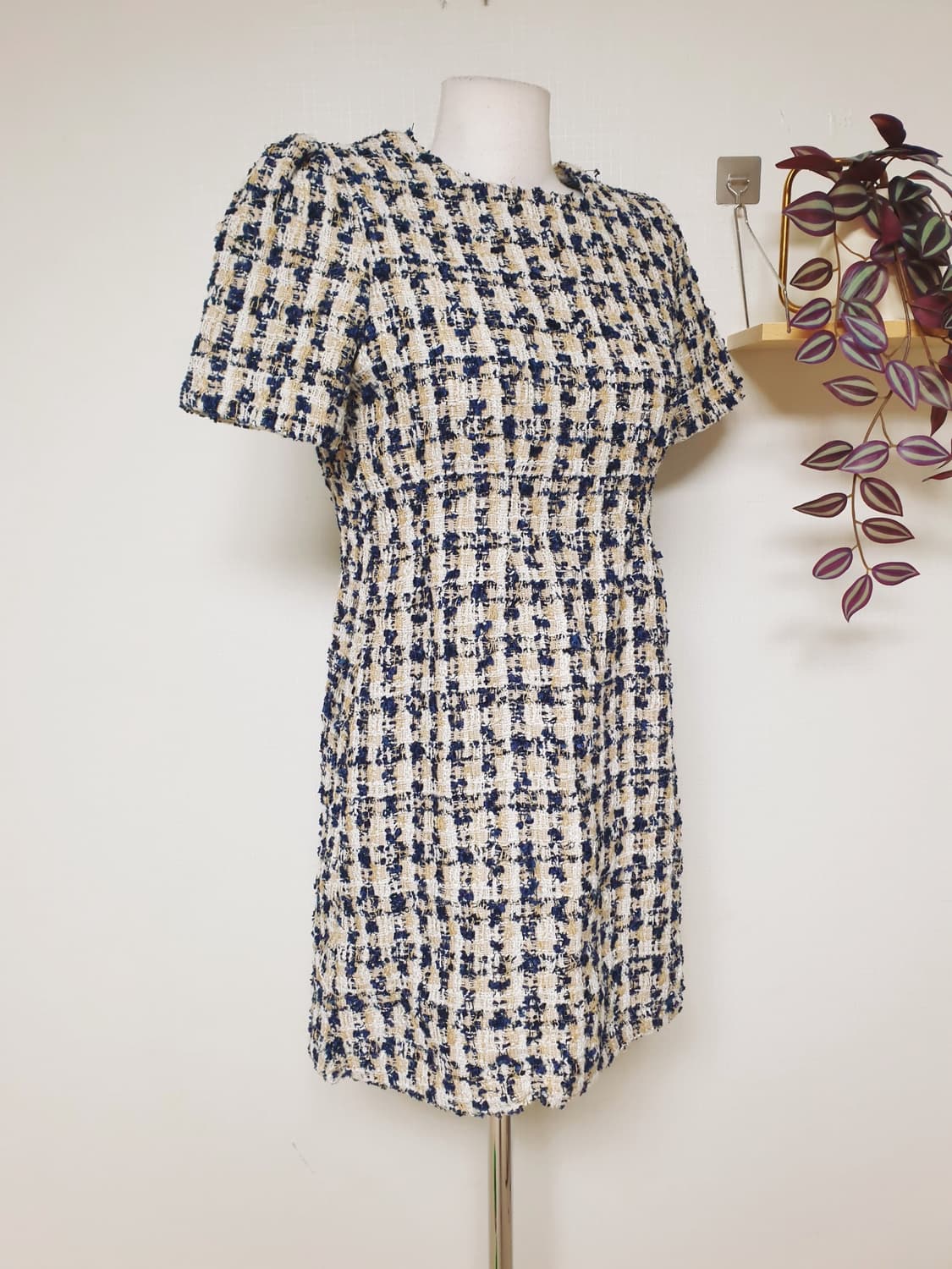 컬러패스 트위드원피스 55 반팔 미니 상품이미지4