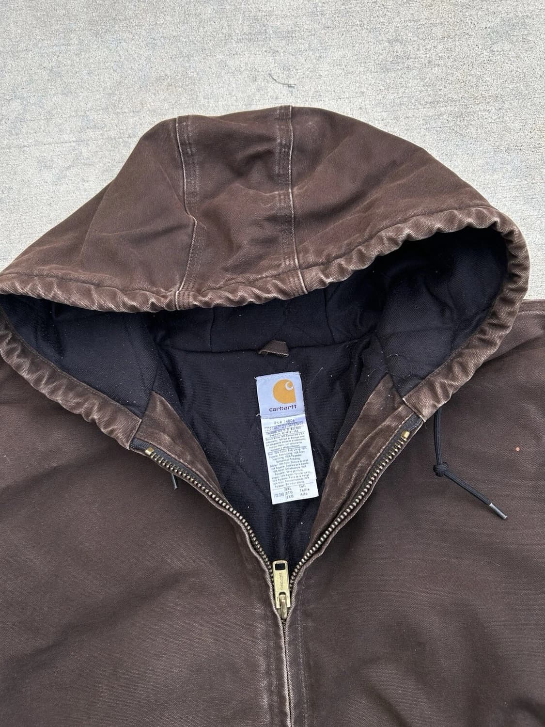 칼하트 J130 후드 자켓 브라운 2XL 상품이미지3