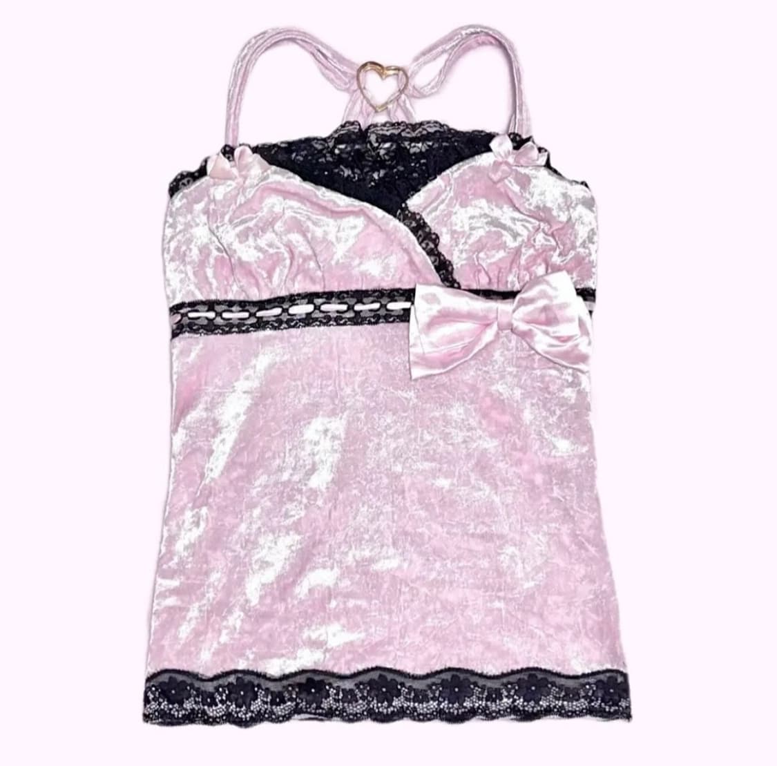 트랄라라 리본 연핑크 딸기우유 캐미솔 상품이미지1