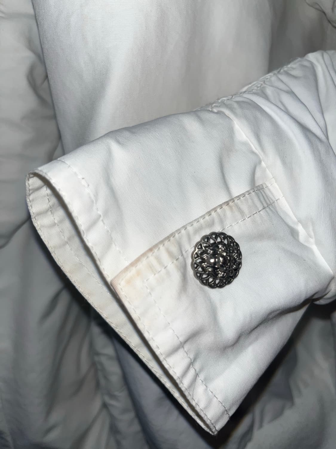 double punch 퍼 파카 재킷 화이트 S  상품이미지3