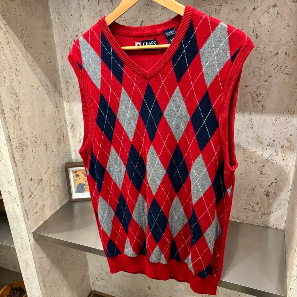 챕스 랄프로렌 아가일 니트조끼 상품이미지1