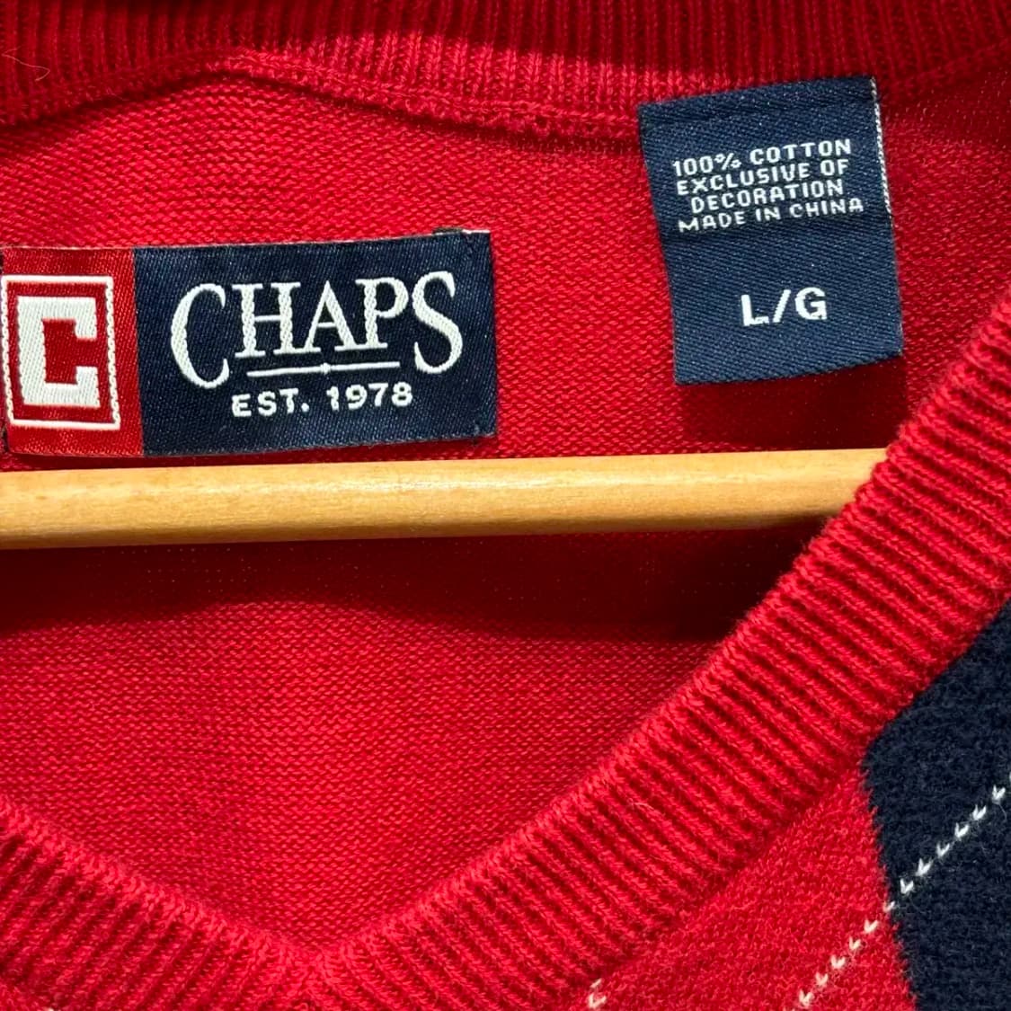 챕스 랄프로렌 아가일 니트조끼 상품이미지2