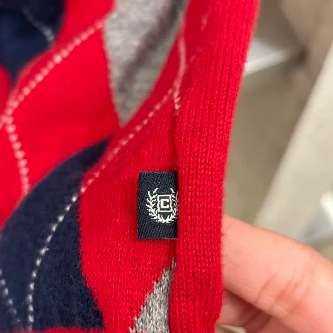 챕스 랄프로렌 아가일 니트조끼 상품이미지3