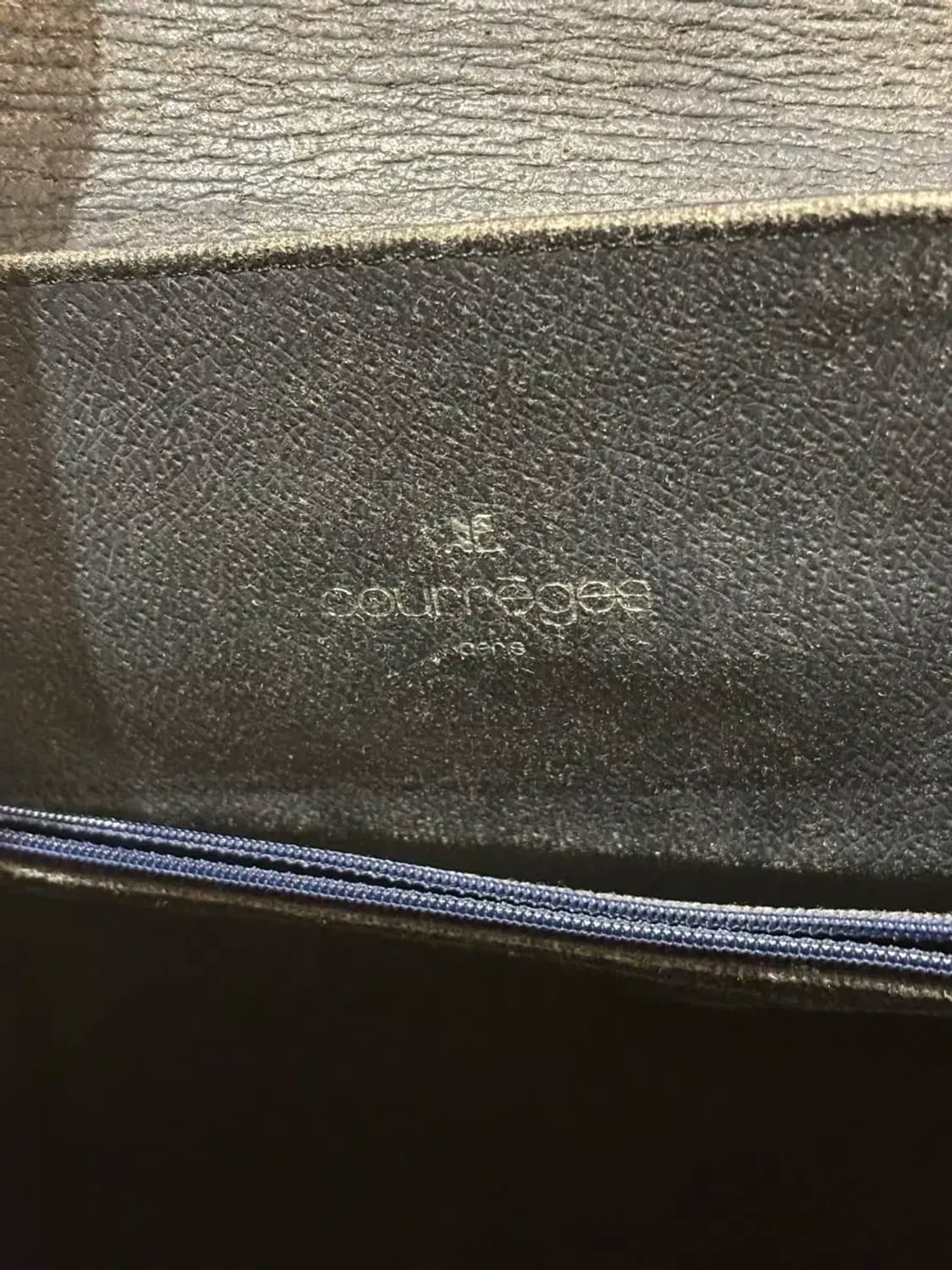 꾸레쥬 블랙 레더 숄더백 토트백 상품이미지6