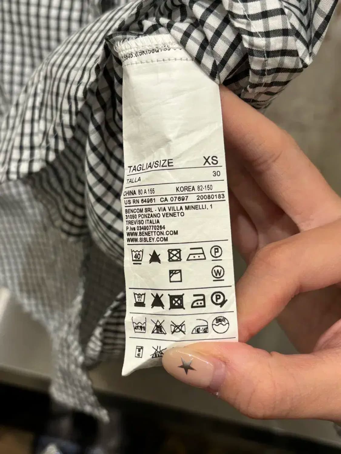 베네통 체크셔츠 상품이미지7