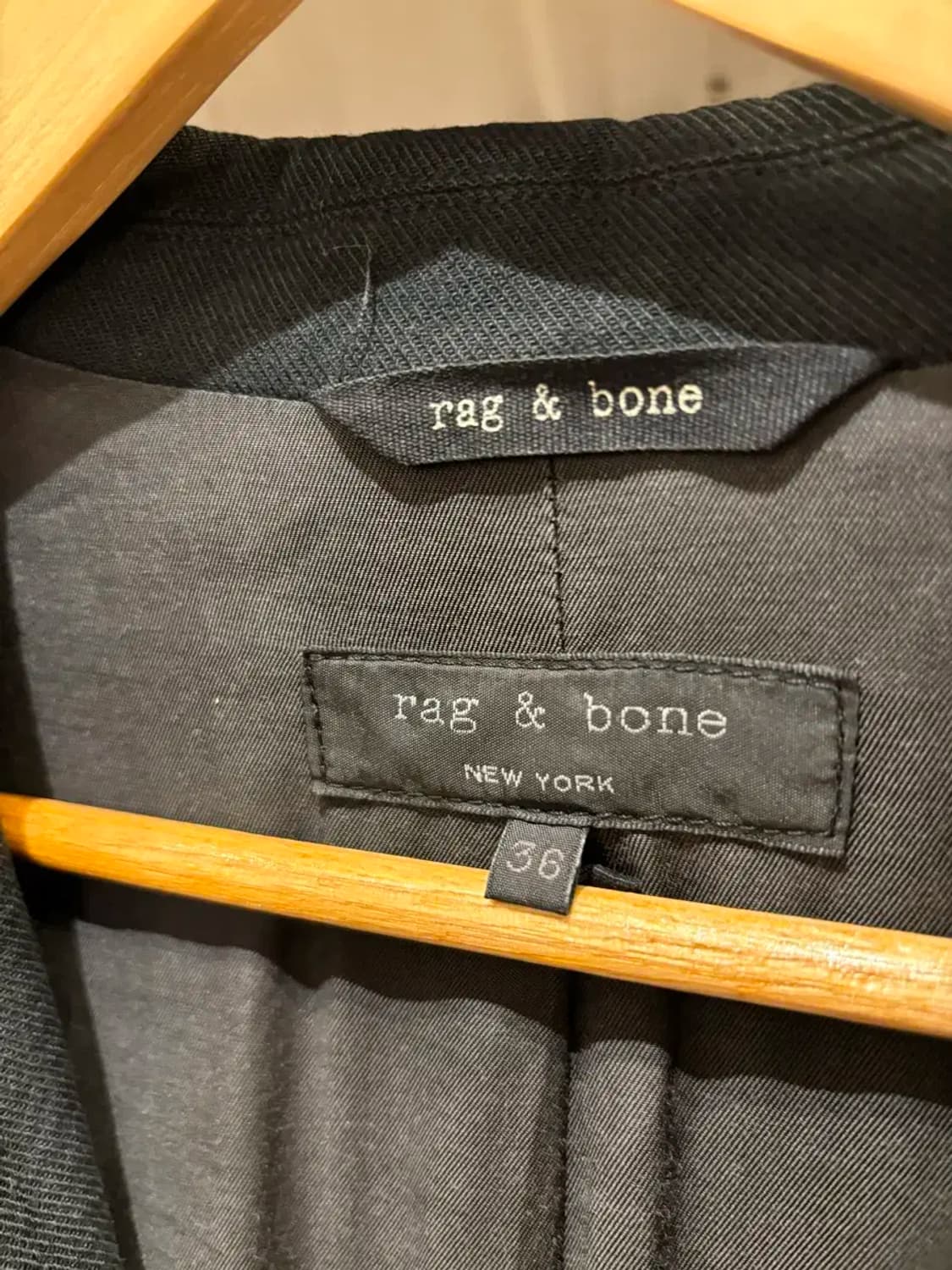 rag & bone 블랙 롱 자켓 상품이미지4