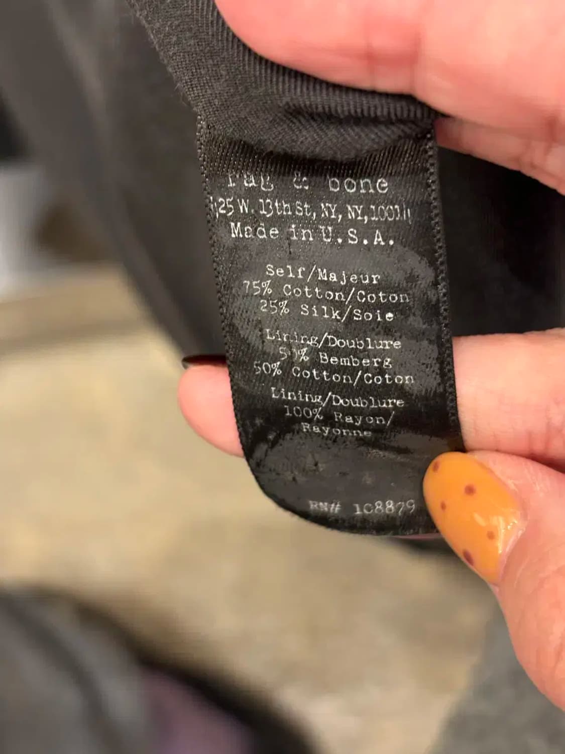 rag & bone 블랙 롱 자켓 상품이미지5