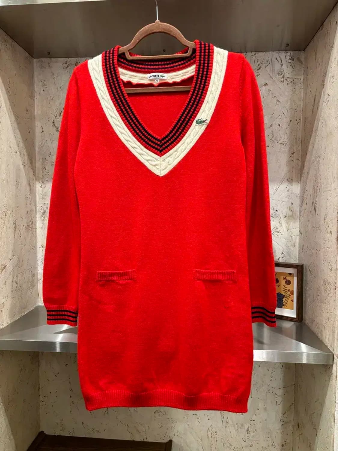 라코스테 울 니트 원피스 상품이미지1