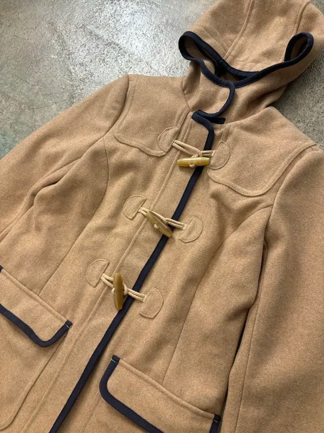 타미힐피거 베이지 후드 더플코트 상품이미지2