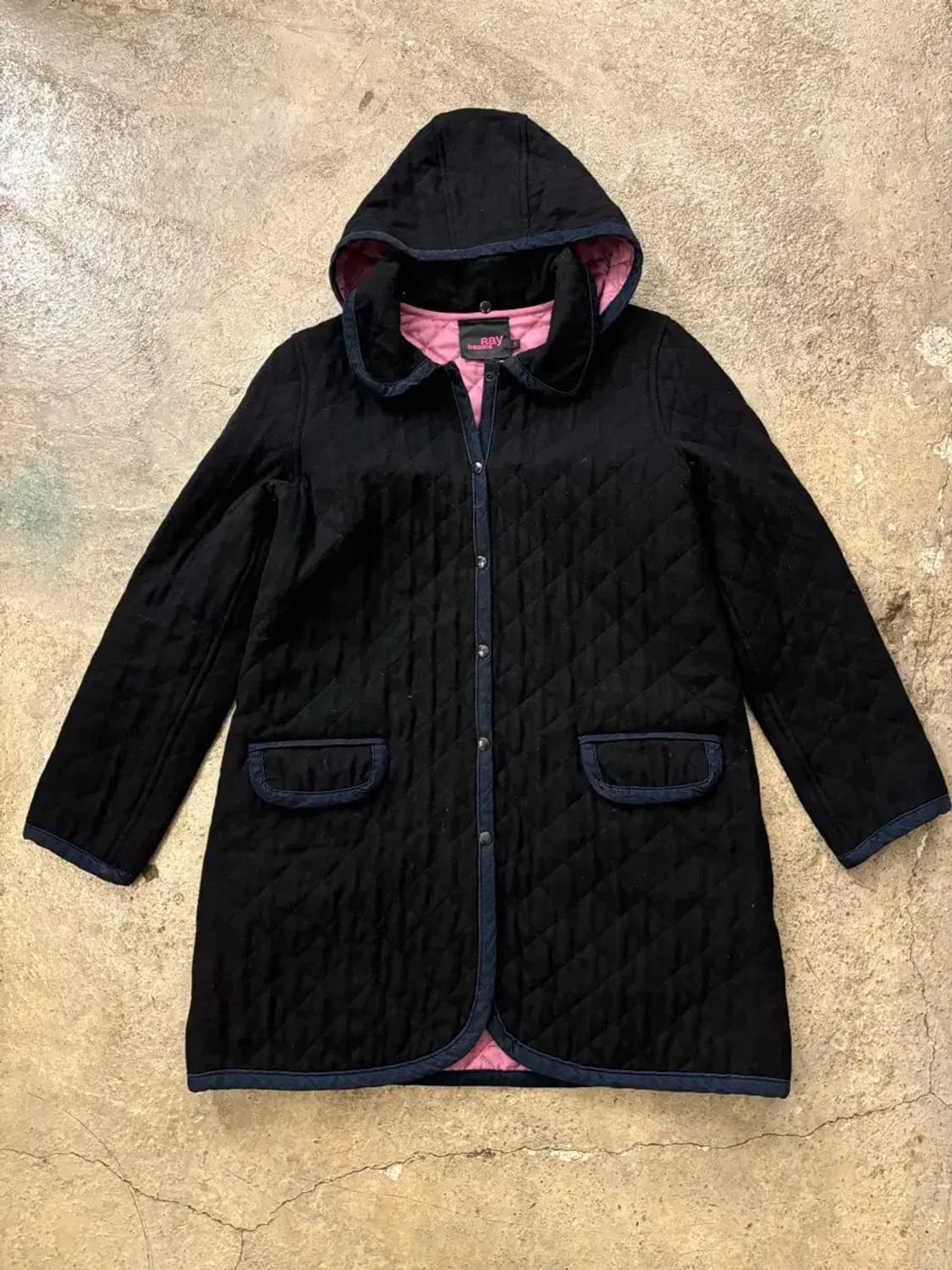 레이빔즈 퀼팅 후드 자켓 ray beams 상품이미지1