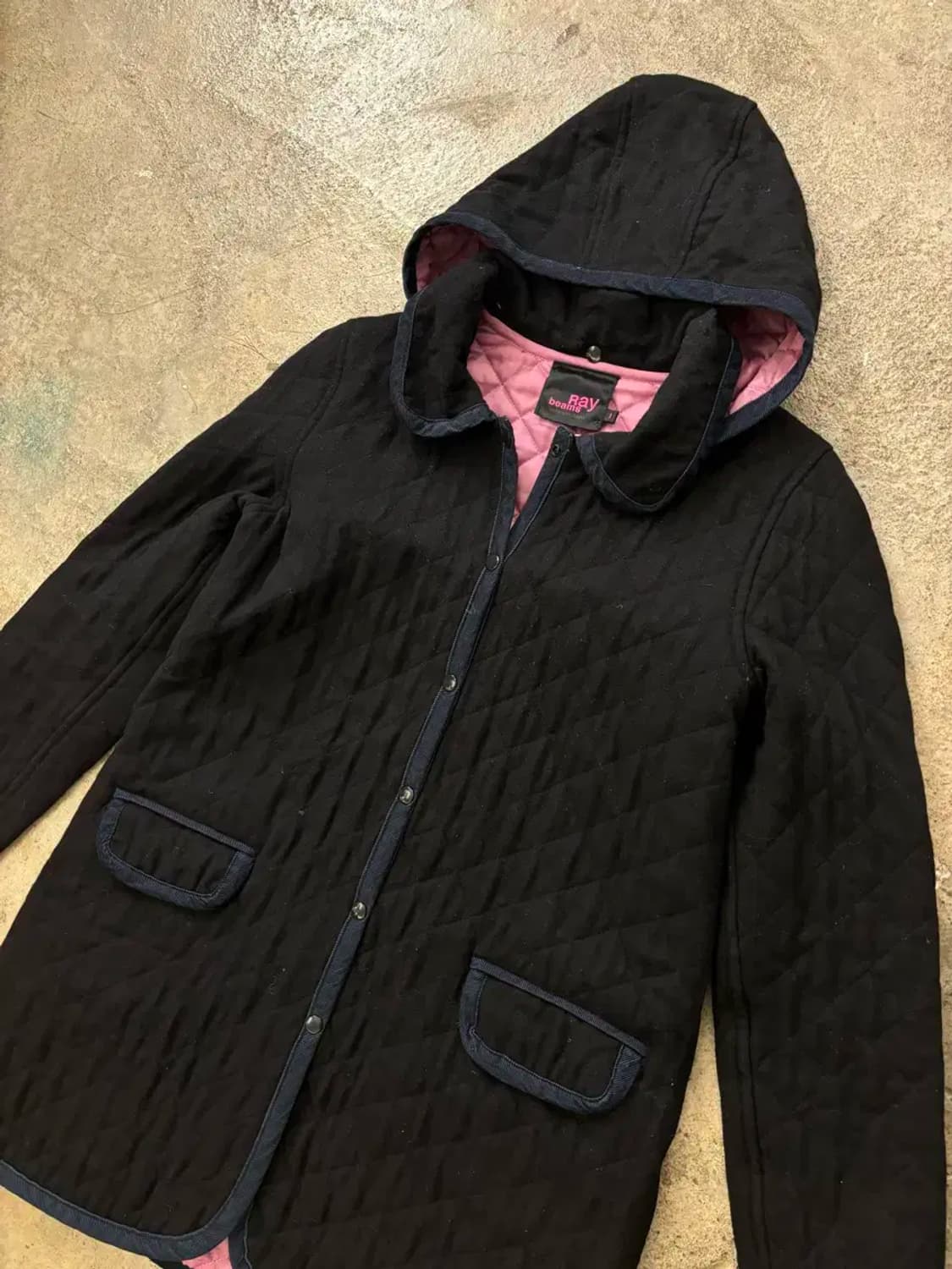 레이빔즈 퀼팅 후드 자켓 ray beams 상품이미지2
