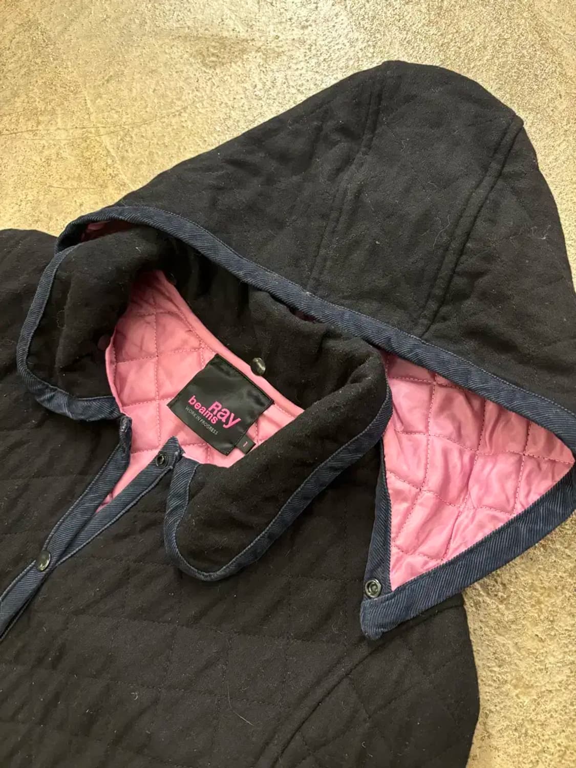 레이빔즈 퀼팅 후드 자켓 ray beams 상품이미지4