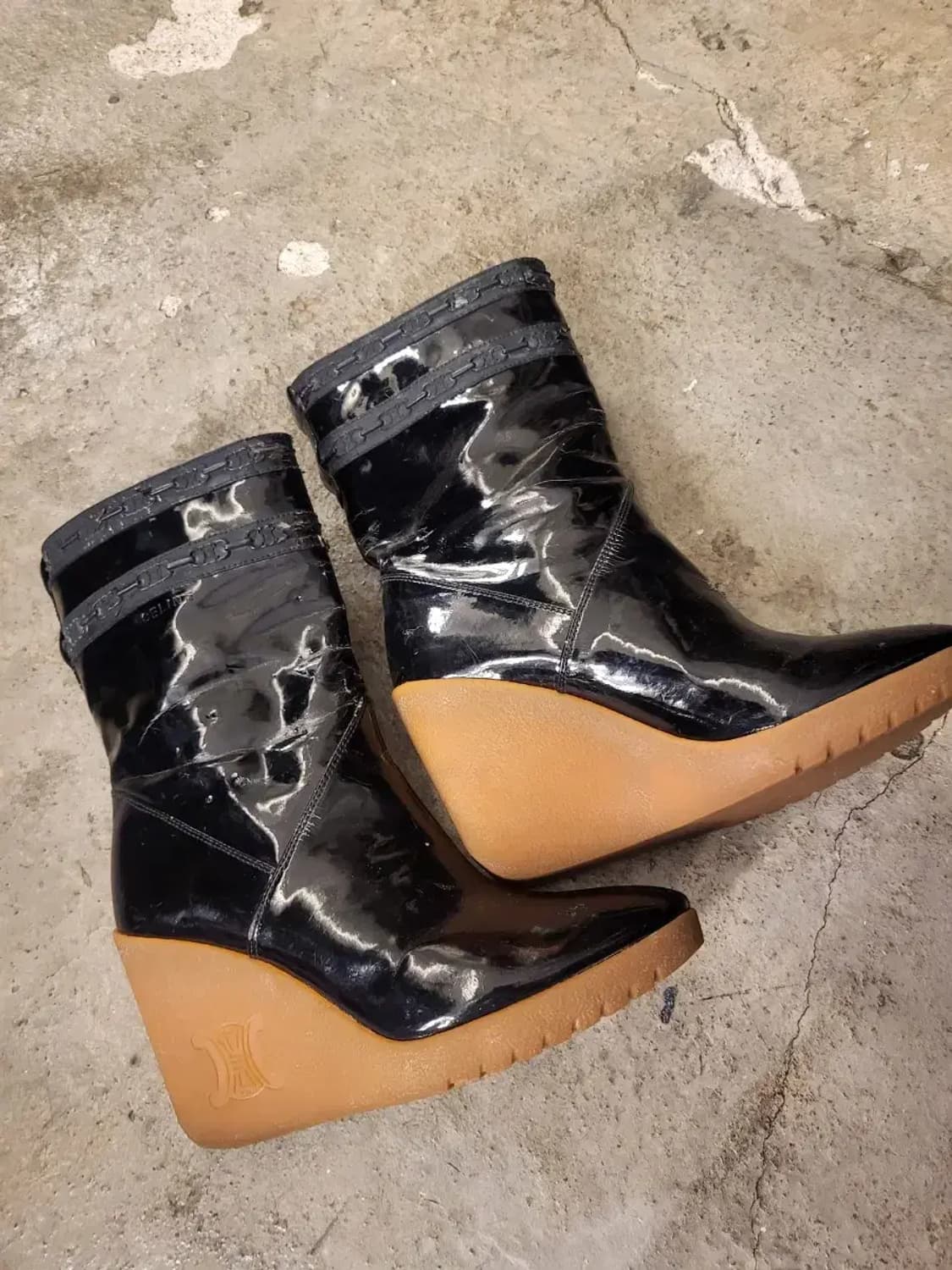 셀린느 페이턴트 레더 부츠 사이즈38 상품이미지3