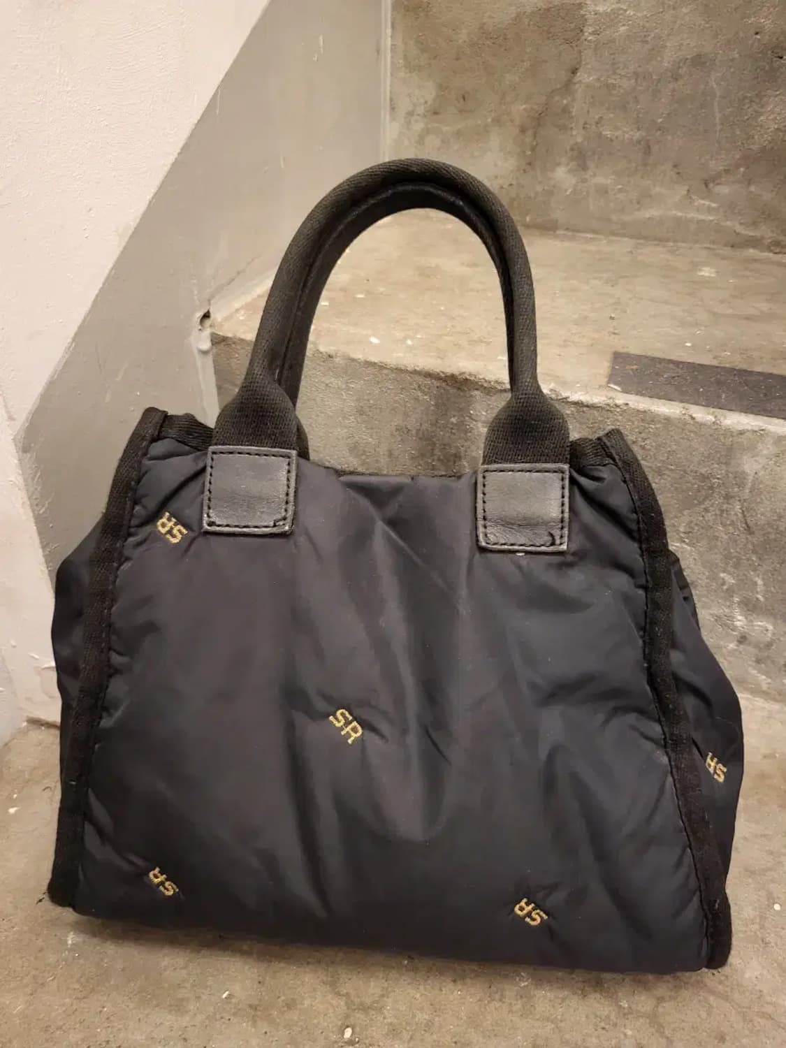 블랙 소니아리키엘 로고 토트백 상품이미지3