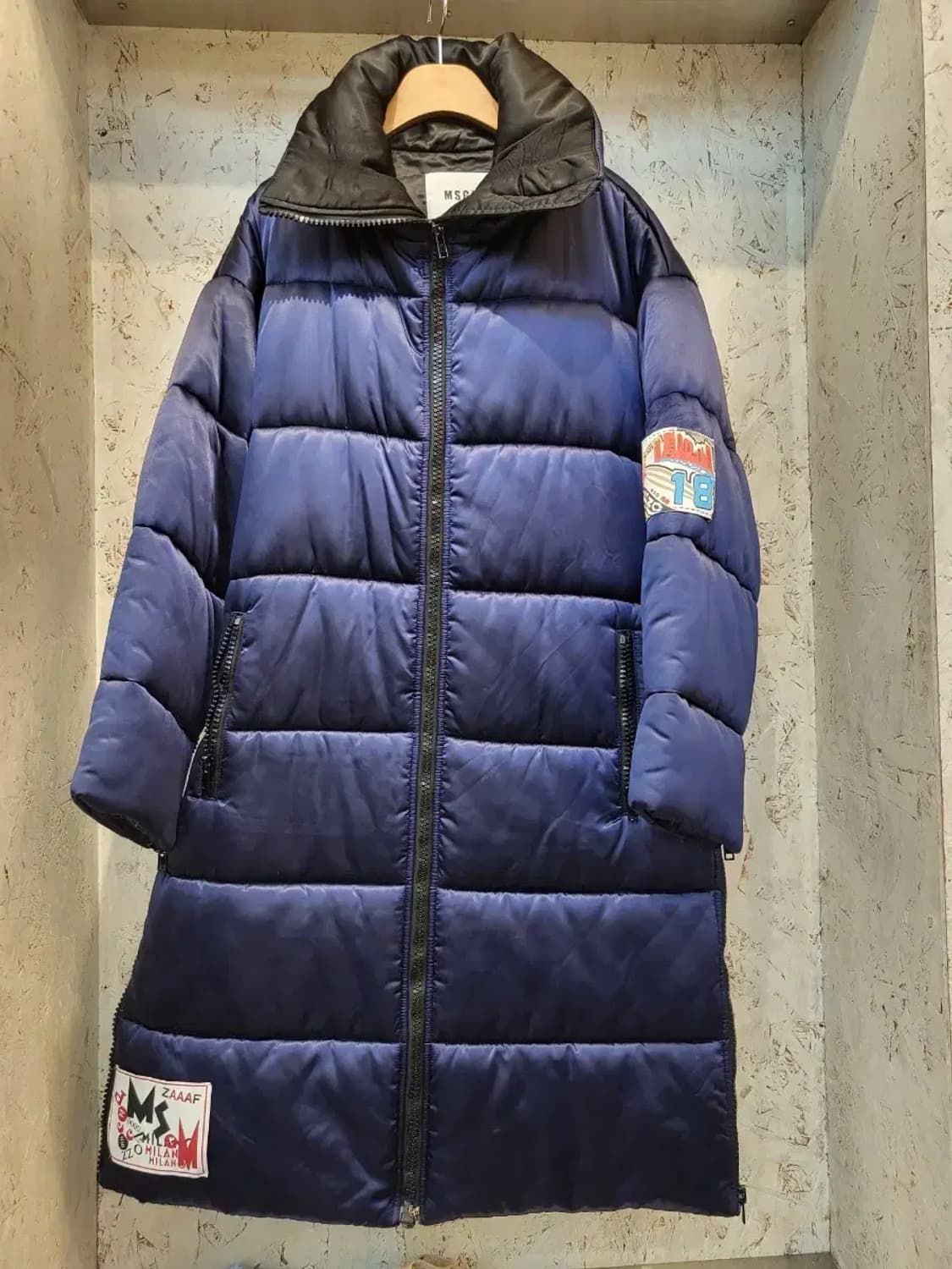 MSG엠에스지엠 네이비 롱 패딩 상품이미지1