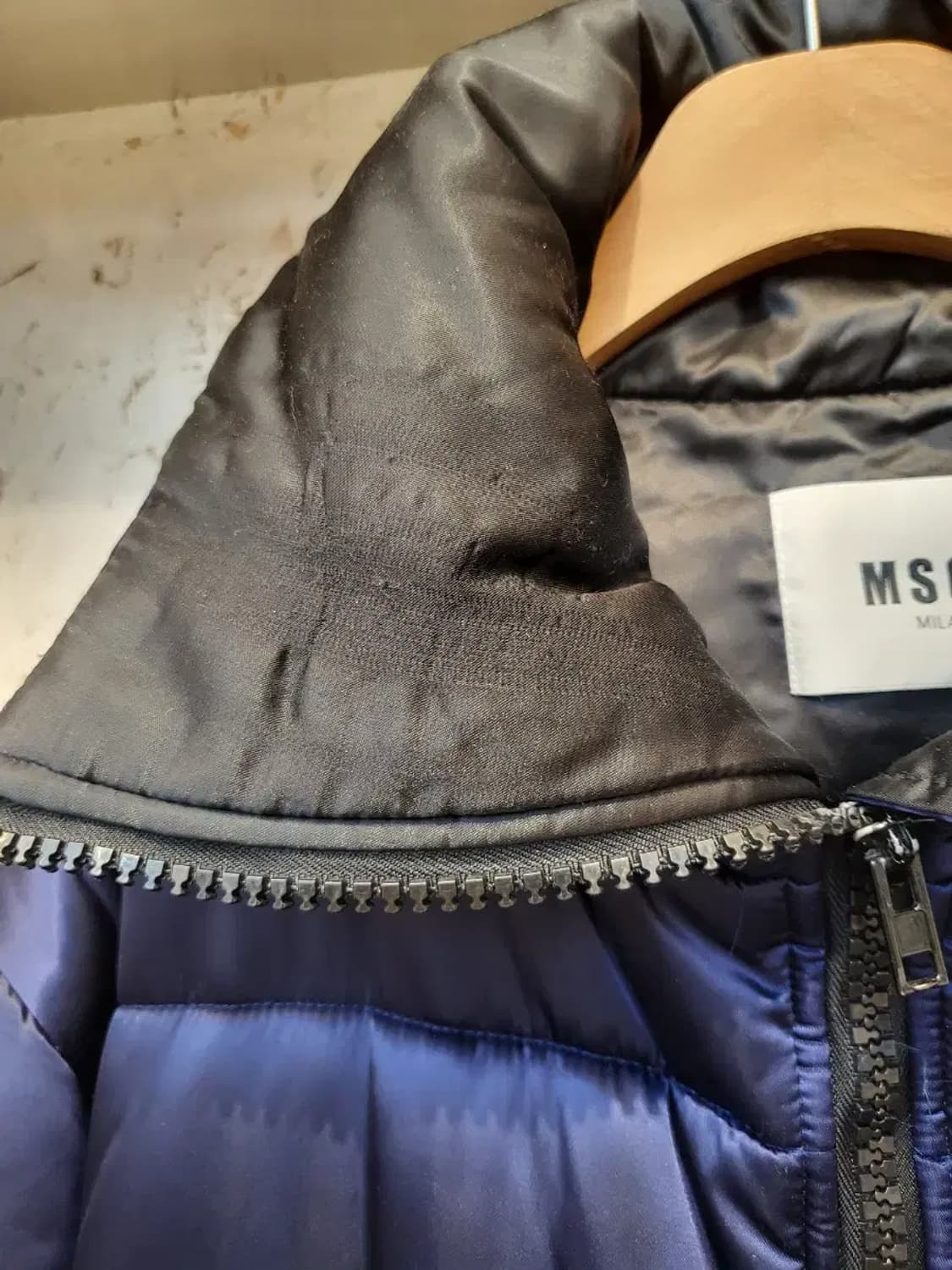 MSG엠에스지엠 네이비 롱 패딩 상품이미지4