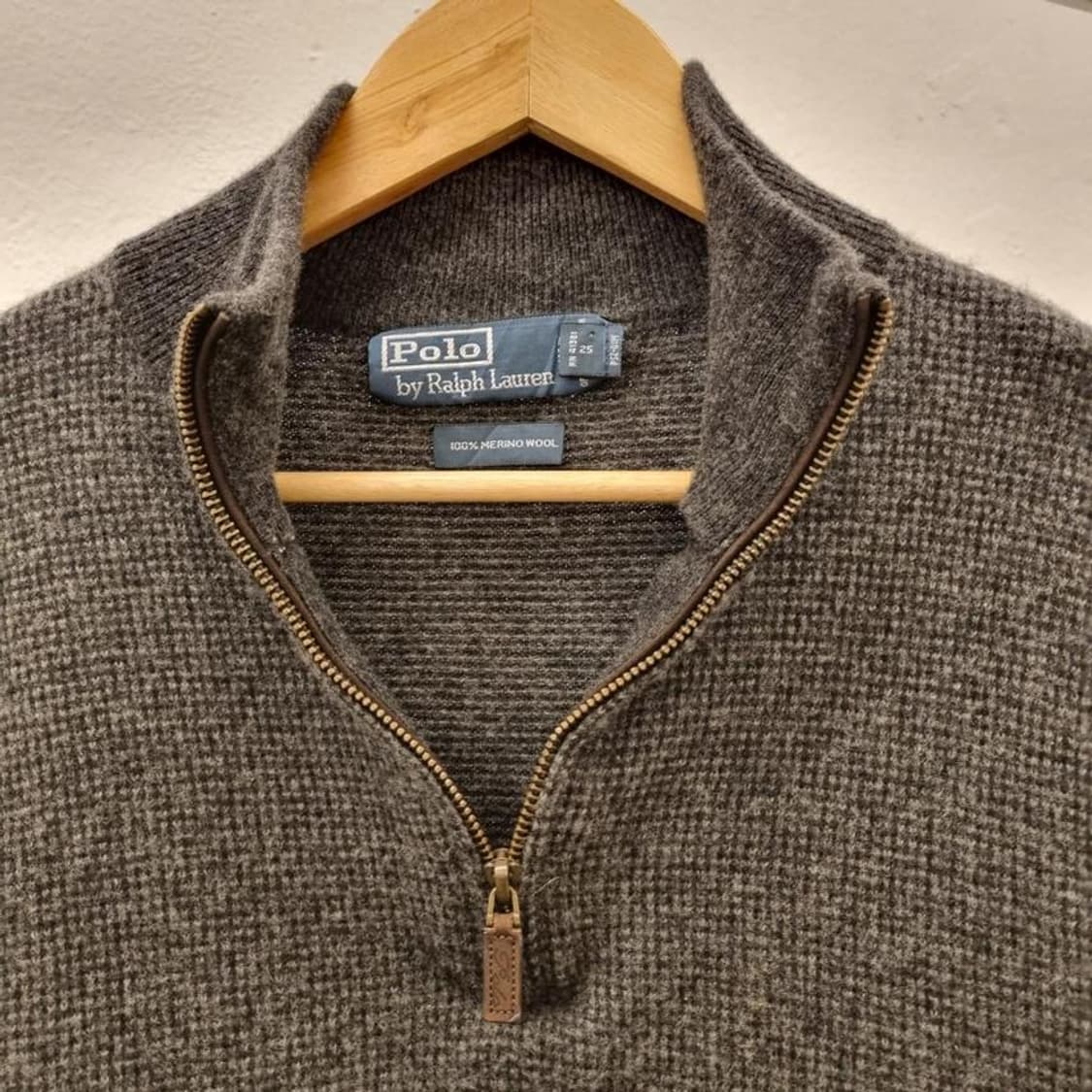 폴로 메리노울 반집업 니트 상품이미지3