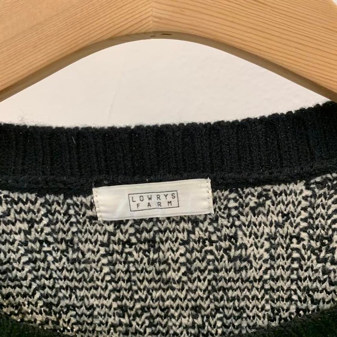 로리즈팜 패턴 크롭 니트 여성 상품이미지3