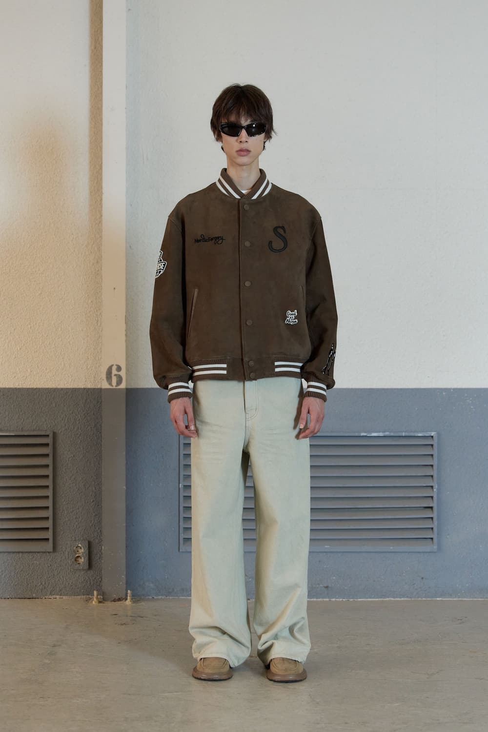 Stu 에스티유 Suede Varsity Jacket Brown L 상품이미지1