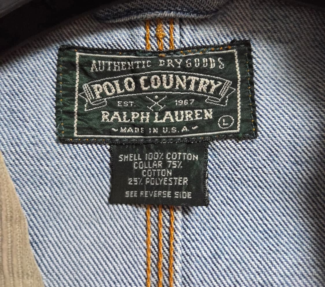 (L)폴로컨트리 코듀로이 카라 데님 자켓 폴로랄프로렌 상품이미지3