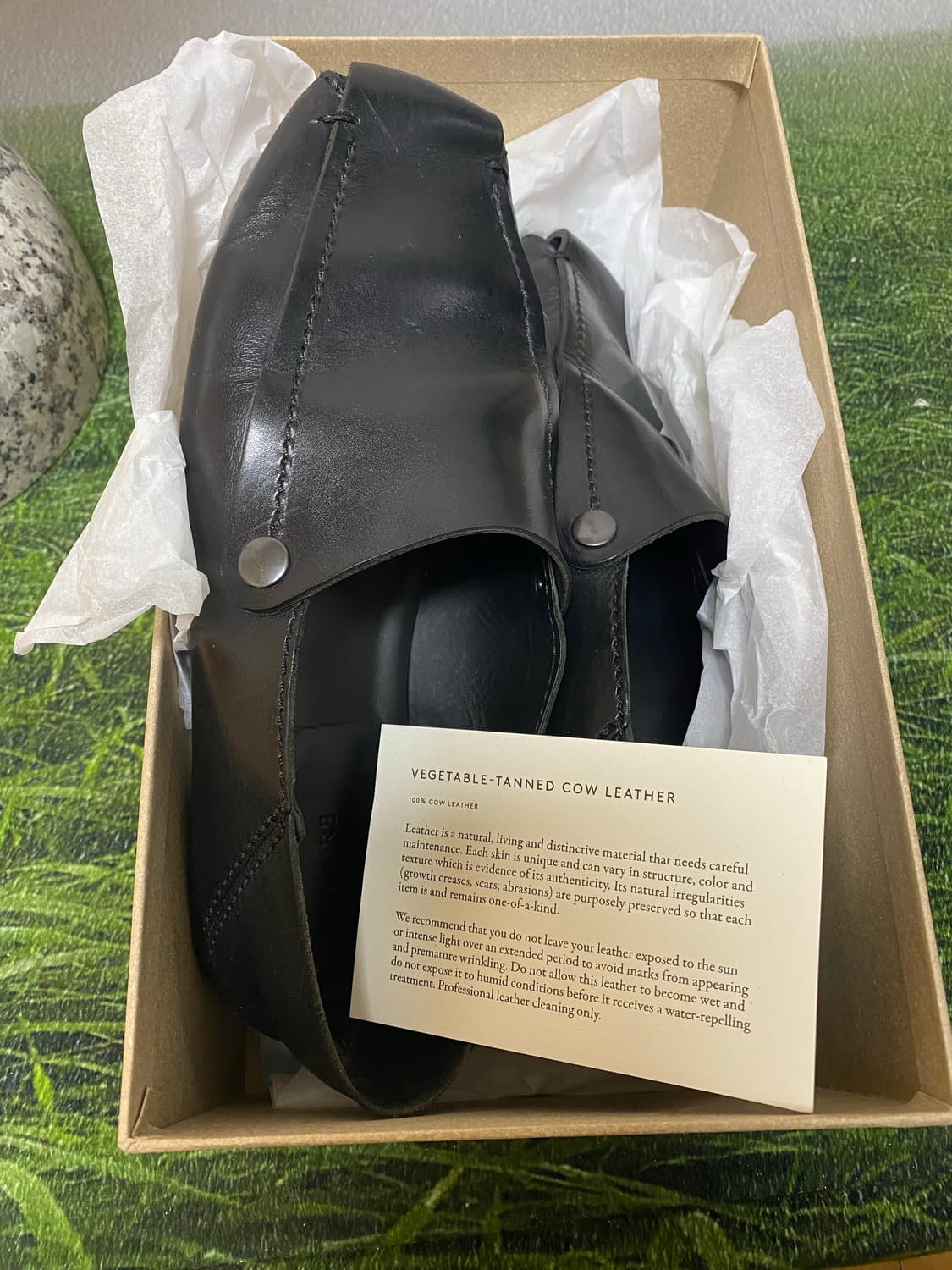 LEMAIRE 르메르 블랙 레더 뮬 265 베지터블 소가죽 상품이미지5