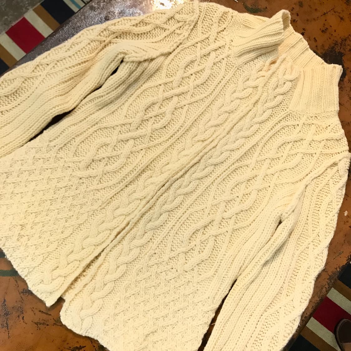 바나나리퍼블릭 아이보리 피셔맨 오픈 가디건 여성 44 55 사이즈 상품이미지4