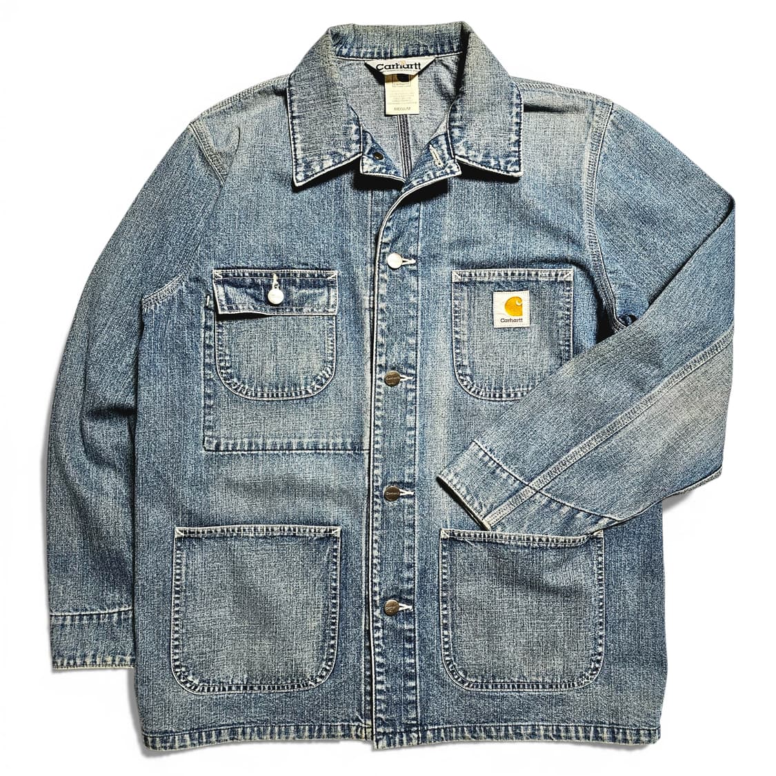[M][칼하트Carhartt] 90's 미시간 초어 워시드 데님 자켓 상품이미지2