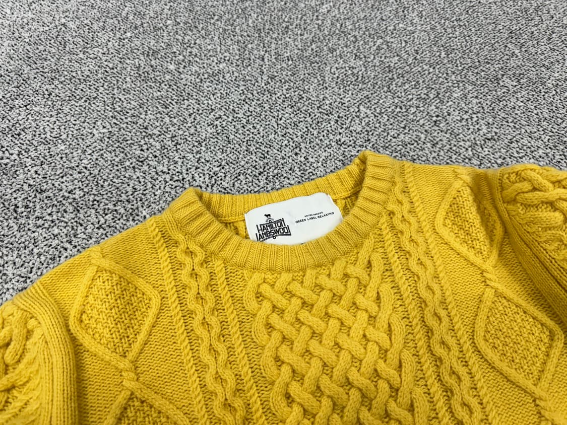 유나이티드애로우즈 해밀턴 램스울 피셔맨 아란 크루넥 스웨터 상품이미지3