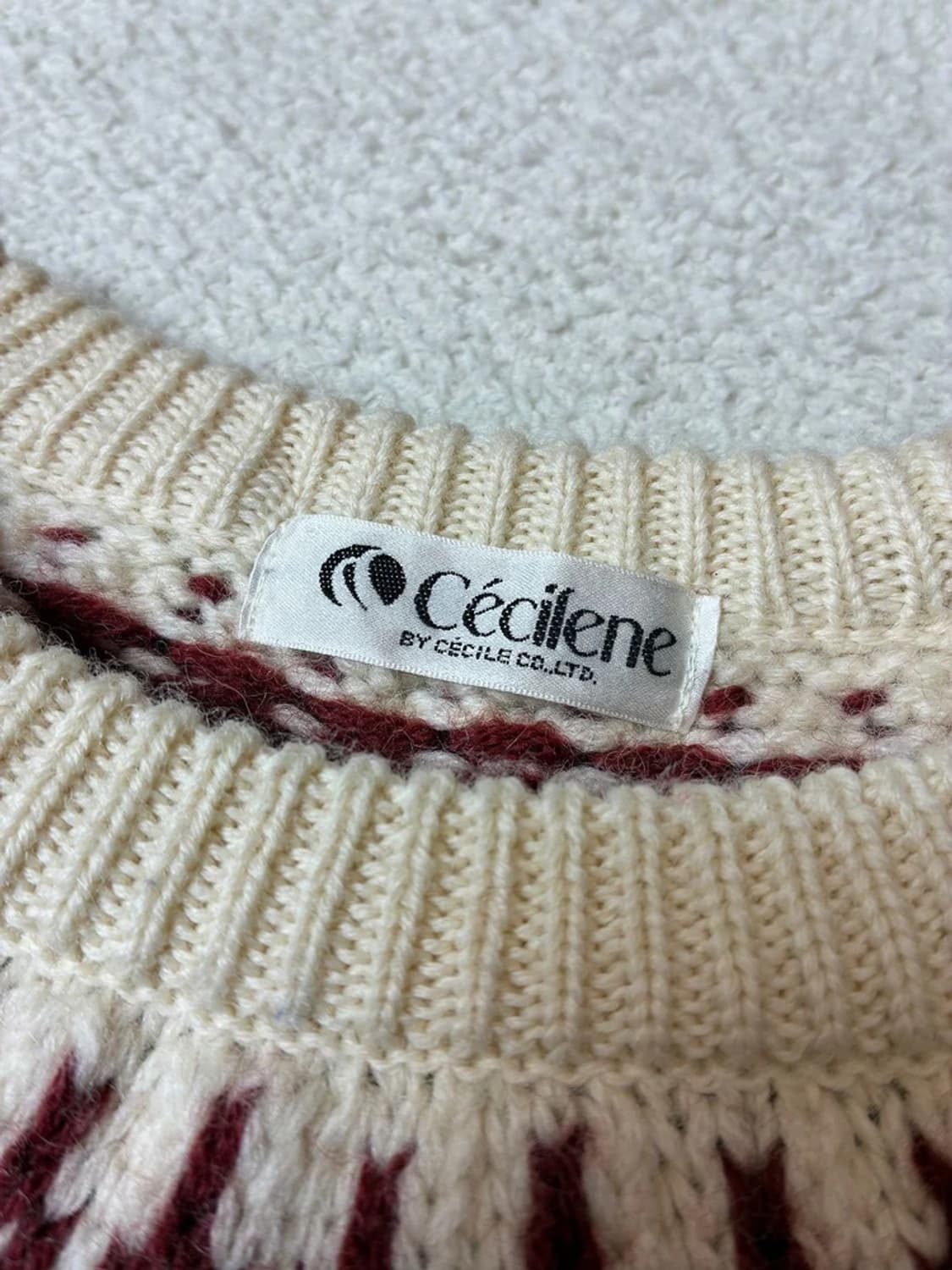 Cecilene 90's 노르딕 케이블 니트 PN7705 상품이미지6