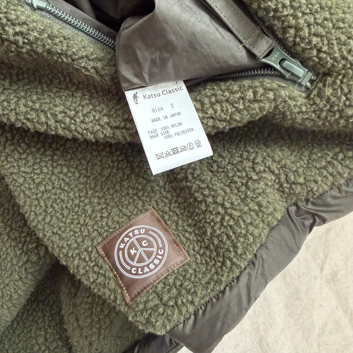 포터클래식 라이너 플리스 집업 (올리브) 상품이미지6