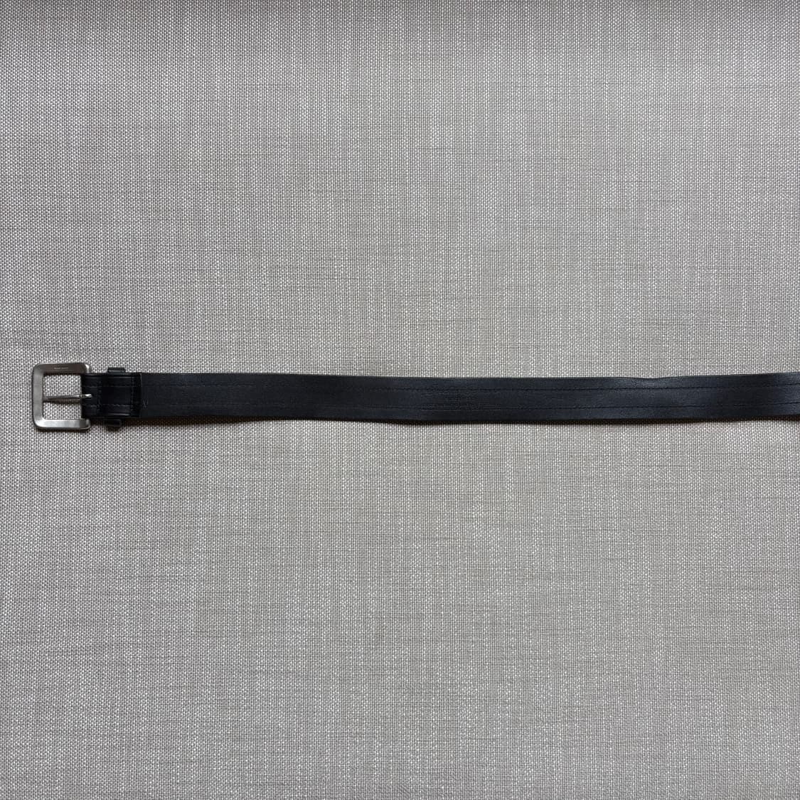 [32] 90s USA Eddie Bauer 블랙 레더 솔브 버클 벨트 상품이미지7