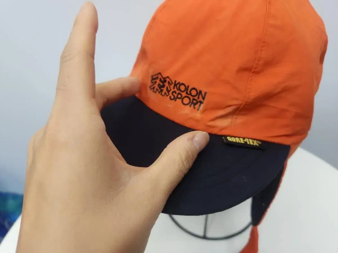 모자)코오롱스포츠 고어텍스 추동용 귀달이 모자, 세탁완료, 로고쪽 이염 상품이미지3