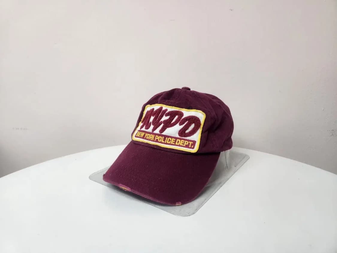 모자)NYPD 버건디 빈티지 면 모자 상품이미지1