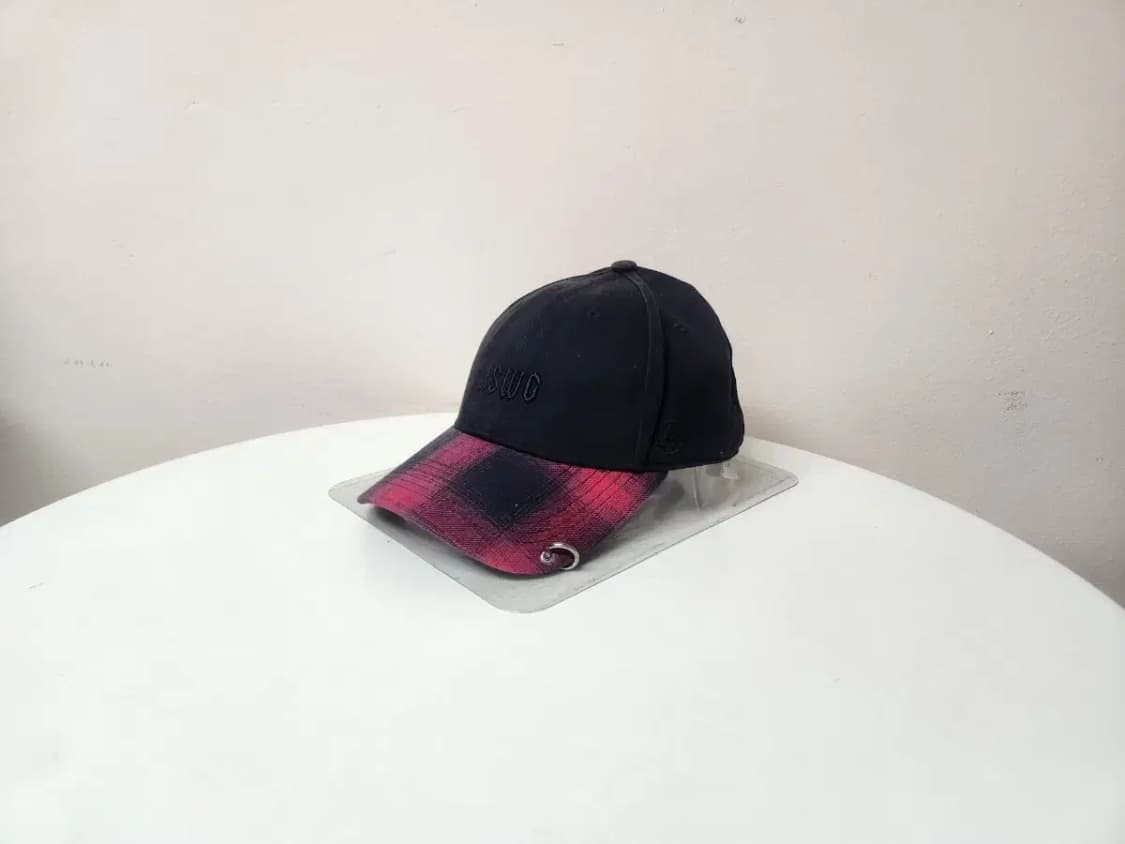 모자)버건디 체크 빈티지 상품이미지1
