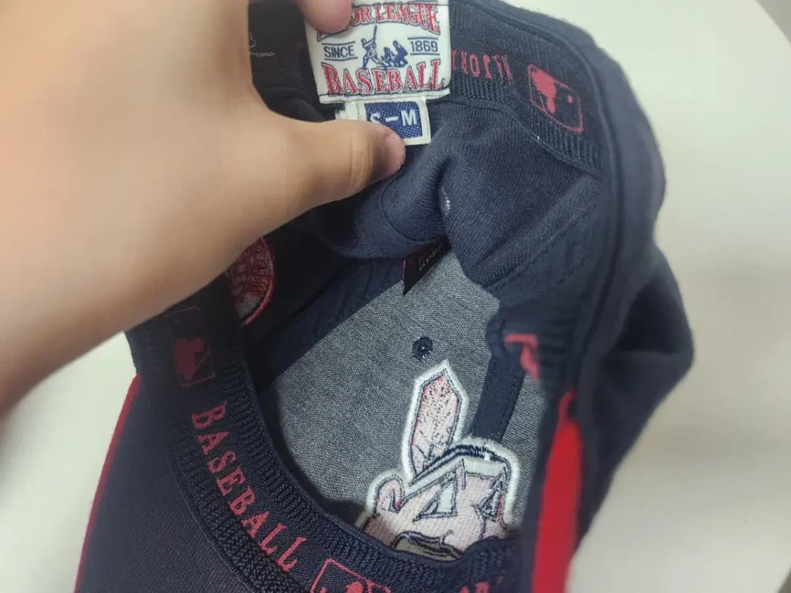 모자)MLB 엠엘비 인디언 뒷밴딩 모자 S-M 상품이미지5