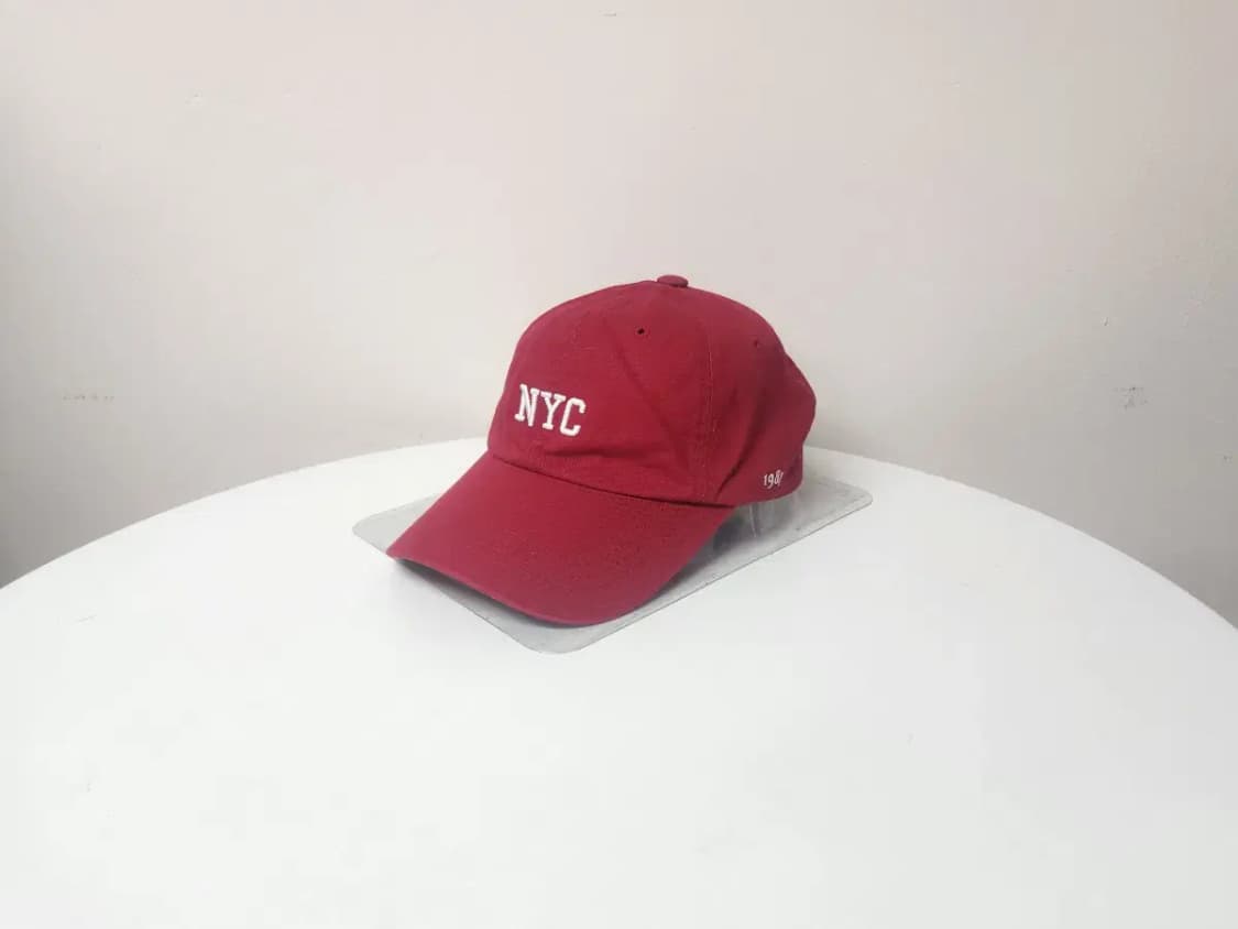 모자)NYC 레드 빈티지 모자 상품이미지1