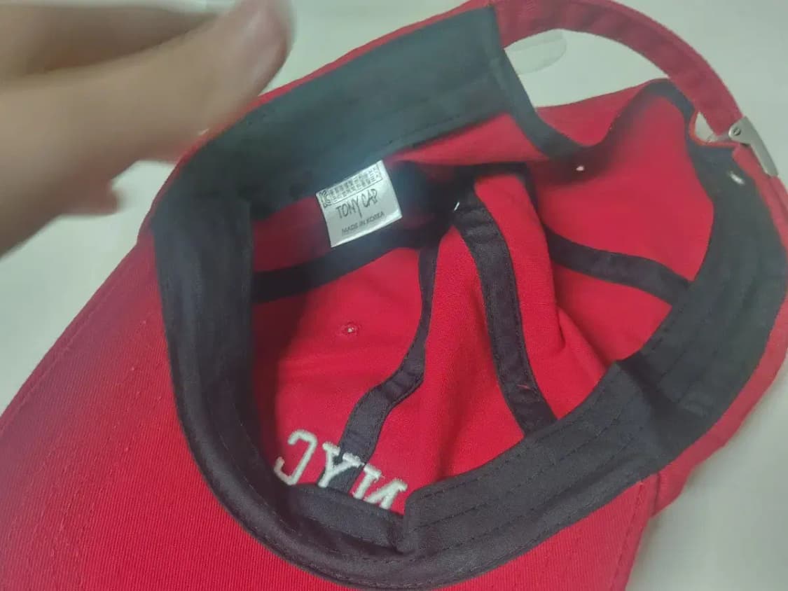 모자)NYC 레드 빈티지 모자 상품이미지5