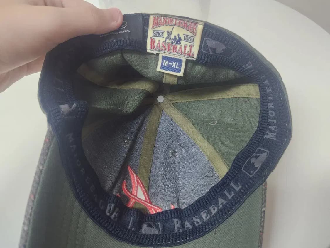 모자)MLB 엠엘비 A로고 뒷밴딩 그린체크 모자, M-XL 상품이미지5