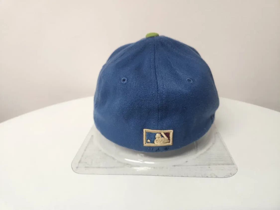 모자)MLB 그린 블루 배색 뒷밴딩 모자 상품이미지4