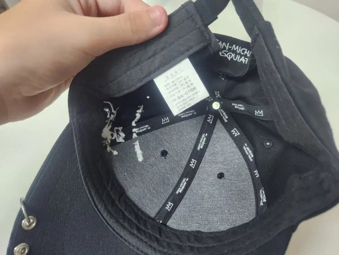 모자)장미쉘바스키아 자수 챙끝링 모자 상품이미지5